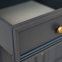 Bologna Elegante Massivholz Kiefer Kommode 4.3 | Farbe Graphit - Eiche