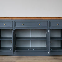 Bologna Elegante Massivholz Kiefer Kommode 4.3 | Farbe Graphit - Eiche