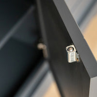 Bologna Elegante Massivholz Kiefer Kommode 4.3 | Farbe Graphit - Eiche