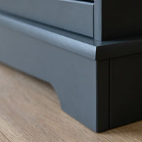 Bologna Elegante Massivholz Kiefer Kommode 4.3 | Farbe Graphit - Eiche