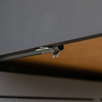 Bologna Elegante Massivholz Kiefer Kommode 4.3 | Farbe Graphit - Eiche