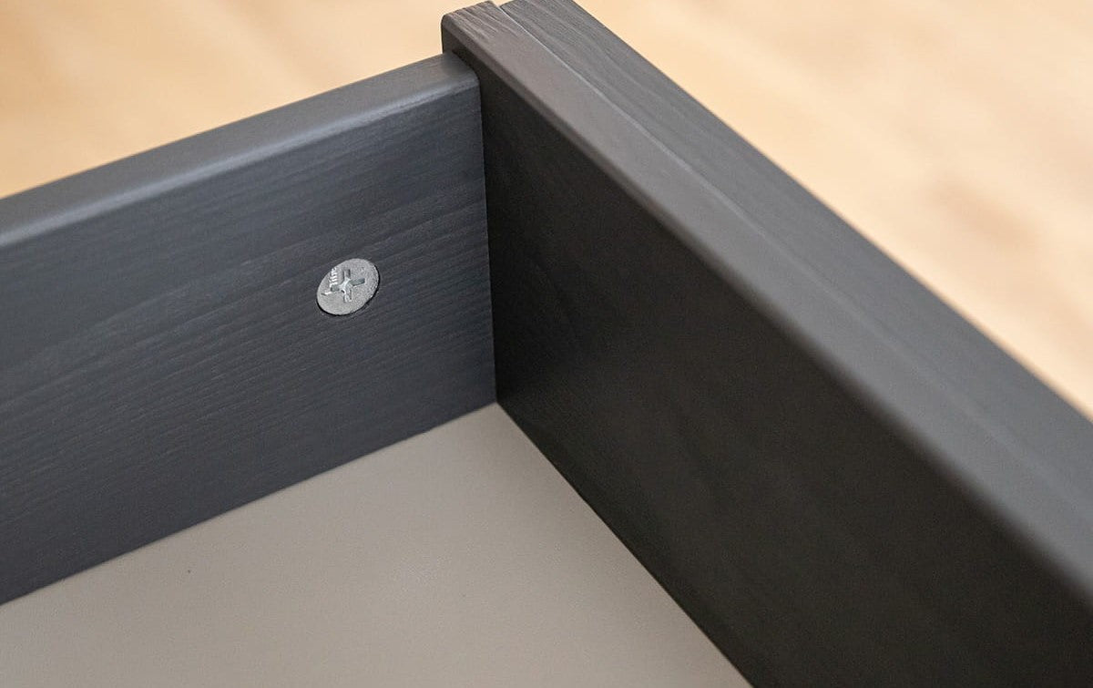 Bologna Elegante Massivholz Kiefer große TV-Schrank Kommode | Farbe Graphit - Kiefer