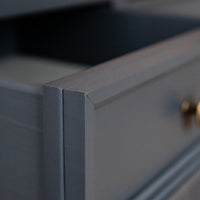 Bologna Elegante Massivholz Kiefer Kommode 3.3 | Farbe Graphit - Eiche