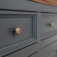 Bologna Elegante Massivholz Kiefer Kommode 4.3 | Farbe Graphit - Eiche