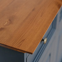 Bologna Elegante Massivholz Kiefer Kommode 4.3 | Farbe Graphit - Eiche