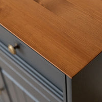 Bologna Elegante Massivholz Kiefer Kommode 3.3 | Farbe Graphit - Eiche