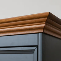 Bologna Elegante Massivholz Kiefer Kommode 4.3 | Farbe Graphit - Eiche