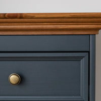 Bologna Elegante Massivholz Kiefer Kommode 3.3 | Farbe Graphit - Eiche