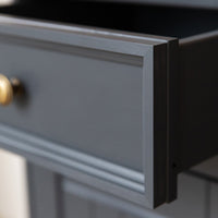 Bologna Elegante Massivholz Kiefer Kommode 3.3 | Farbe Graphit - Eiche