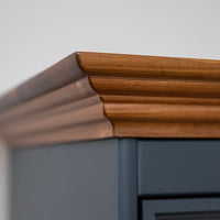 Bologna Elegante Massivholz Kiefer Kommode 3.3 | Farbe Graphit - Eiche