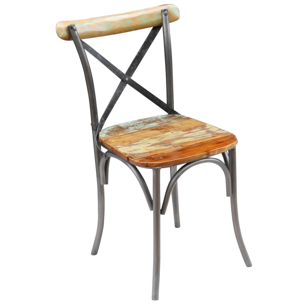 Dining Chairs, 2 Pieces, Reclaimed Solid Wood