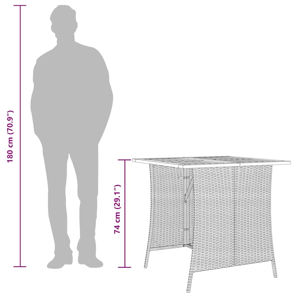 Garten Essgruppe 5-teilig mit Kissen - Polyrattan Dining Set