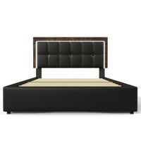 Polsterbett mit LED-Beleuchtung und 4 Schubladen – Modernes Design trifft auf smarte Funktionalität