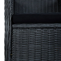 Gartenstühle 2er Set mit Kissen - Polyrattan Outdoor Stühle