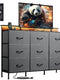 TV Lowboard 120cm mit LED Beleuchtung - TV Board bis 55 Zoll mit Ladestation