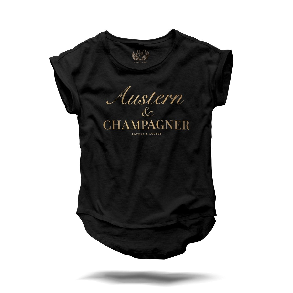 Austern & Champagner - Fashionshirt Schwarz