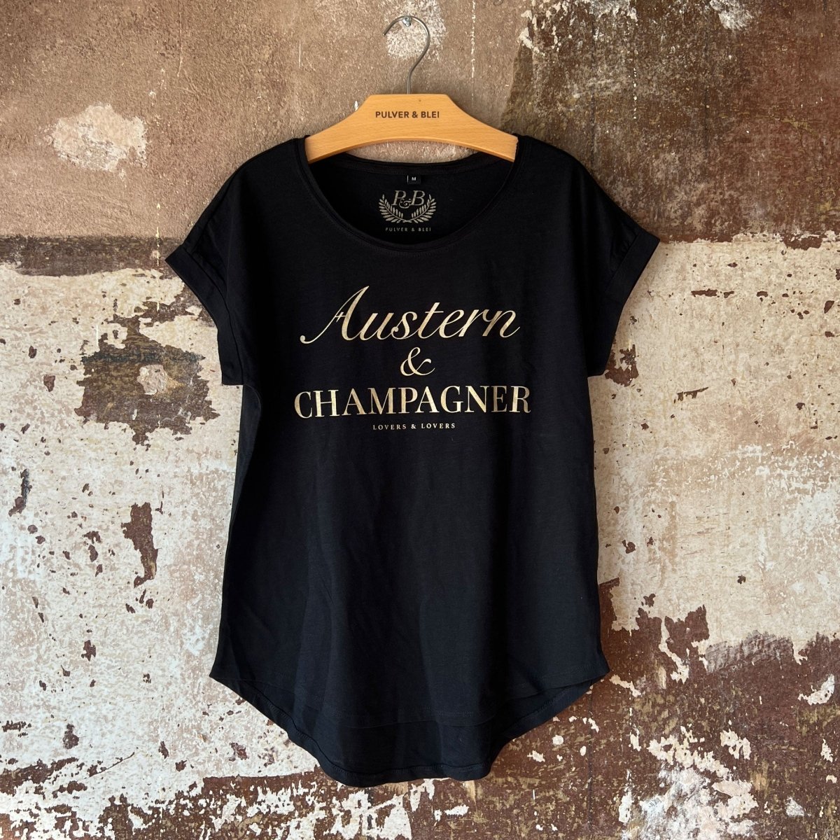 Austern & Champagner - Fashionshirt Schwarz