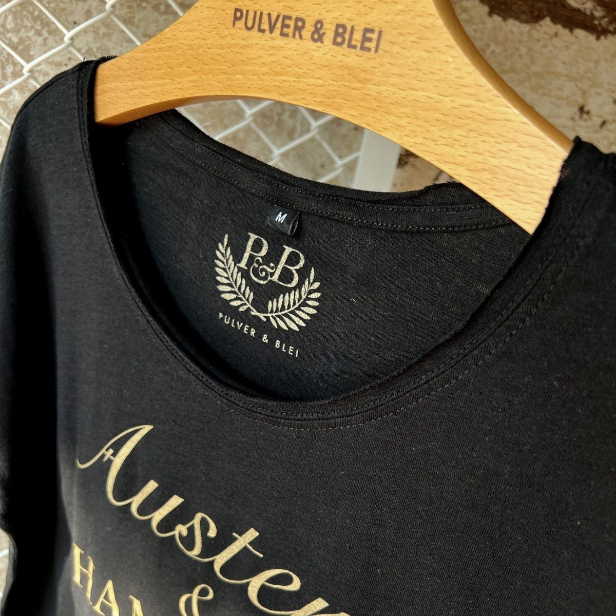 Austern & Champagner - Fashionshirt Schwarz
