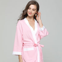 Damen Baumwoll-Waffel Bademantel