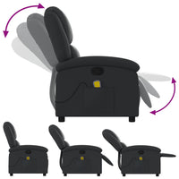 Massage Chair Recliner Genuine Leather Massage Chair Recliner Dark Brown