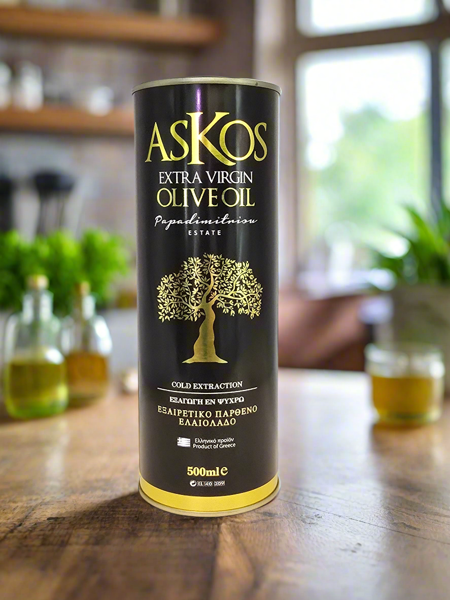 ASKOS Olivenöl Black 500ml - Nativ extra - Koroneiki-Olive