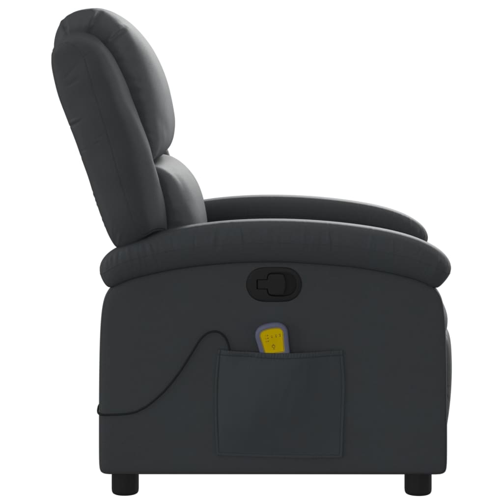 Massage Chair Recliner Genuine Leather Massage Chair Recliner Dark Brown