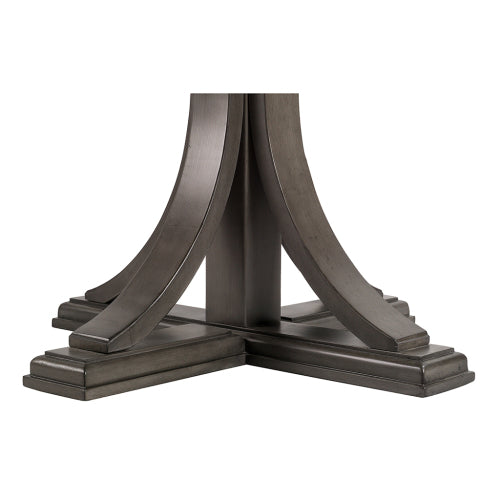 44  Round Dining Table, Solid Wood Finish Classic Design For Dining Room, Grey