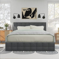 Polsterbett aus Leinen 160x200 – Eleganz trifft auf praktischen Stauraum