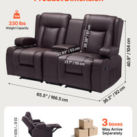 Loveseat Recliner Sofa mit Mittelkonsole – Komfort &amp; Funktionalität vereint