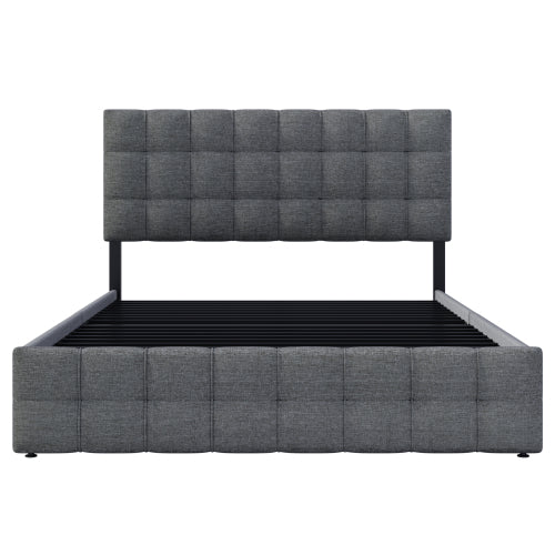 Polsterbett aus Leinen 160x200 – Eleganz trifft auf praktischen Stauraum