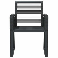 Garden Chairs, Set of 4, Black Poly Rattan
