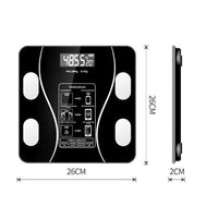 Bluetooth Körperfettwaage | BMI-Analyse & App-Synchronisation – Schwarz