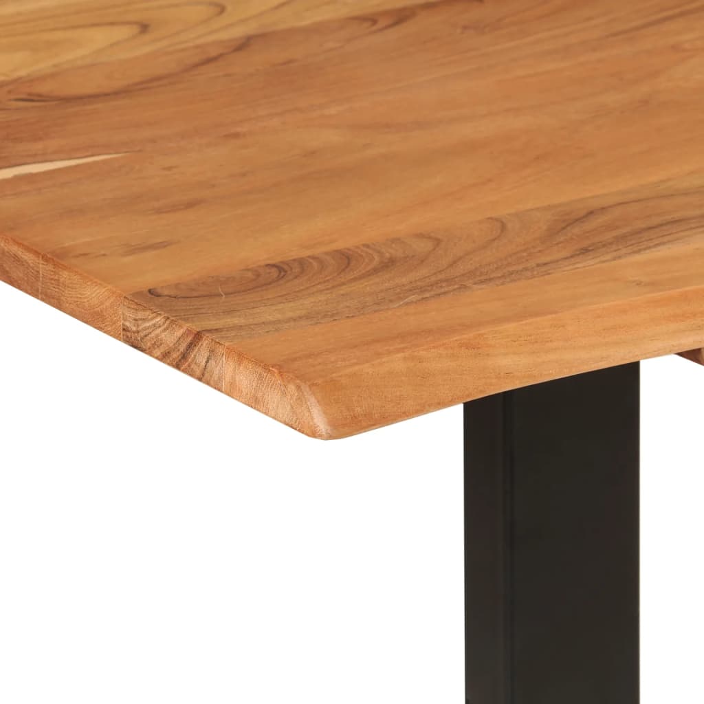 dining table 140×70×76 cm solid acacia wood   dining table 140×70×76