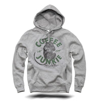 Coffee Junkie Hoodie grau