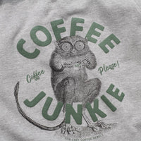 Coffee Junkie Hoodie grau