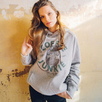 Coffee Junkie Hoodie grau