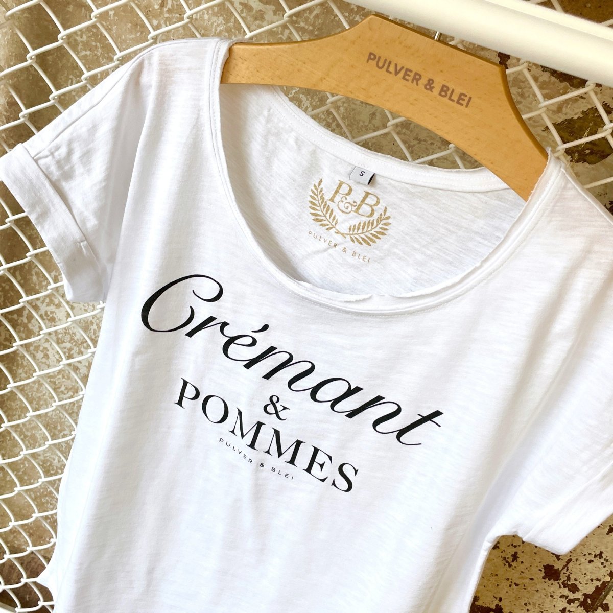 Crémant & Pommes - Fashion T-Shirt weiss