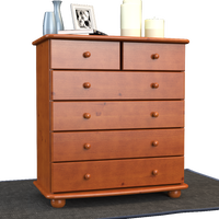 Anika Kommode Sideboard | Anrichte | 6-Schubladen | 100% Bio Kiefer Massivholz