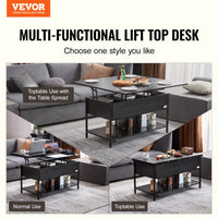Couchtisch mit Lift-Funktion 100 cm – Stauraum, USB & LED-Beleuchtung