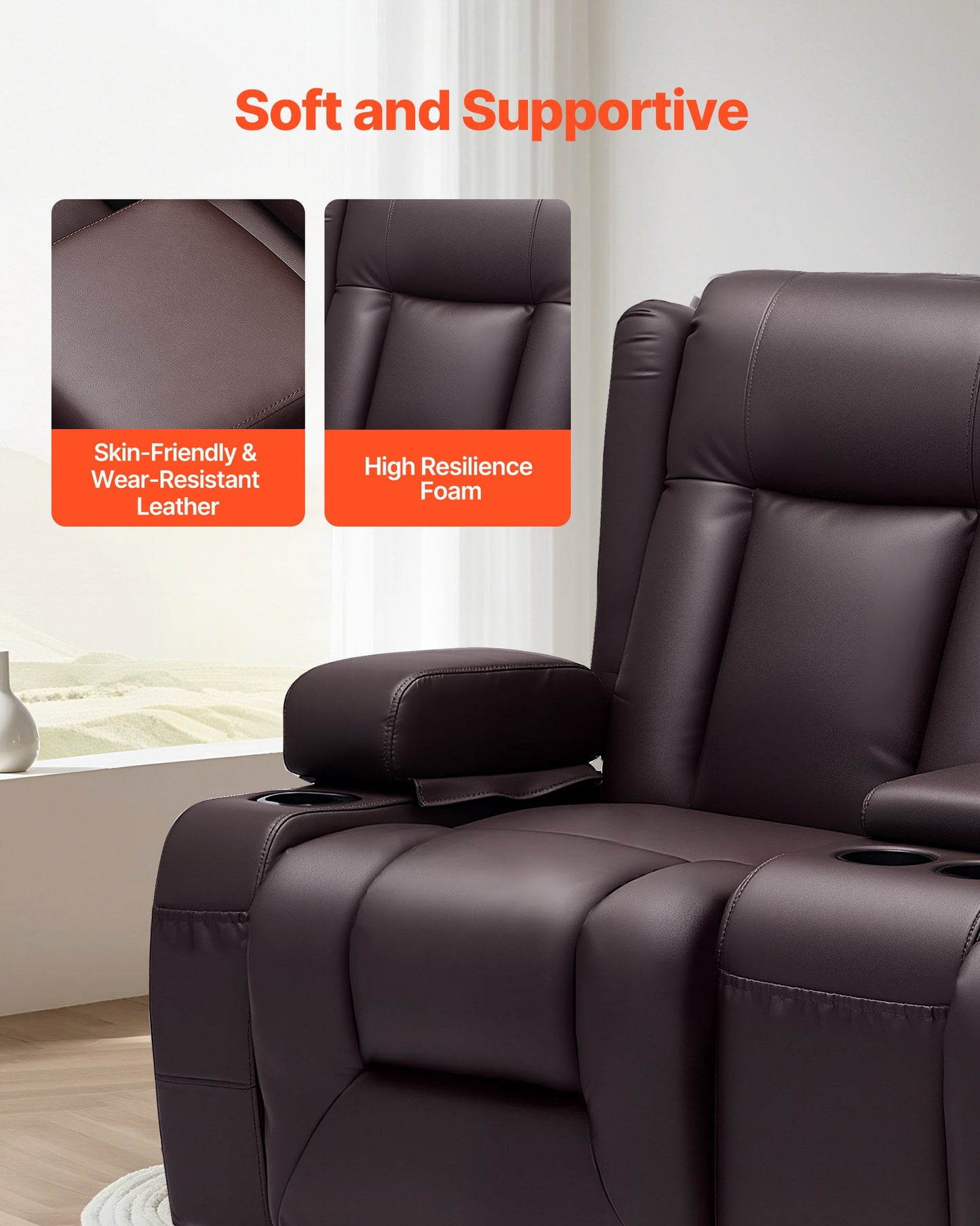 Loveseat Recliner Sofa mit Mittelkonsole – Komfort &amp; Funktionalität vereint
