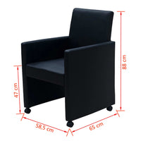 Dining Chairs, 2 pcs., Faux Leather