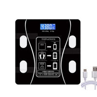 Bluetooth Körperfettwaage | BMI-Analyse & App-Synchronisation – Schwarz