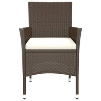 Gartenstühle 4er-Set mit Kissen – Poly-Rattan Schwarz