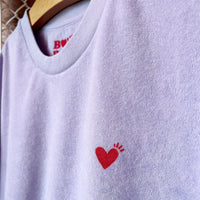Frottee Love - Woman Boxy-Shirt Lavendel