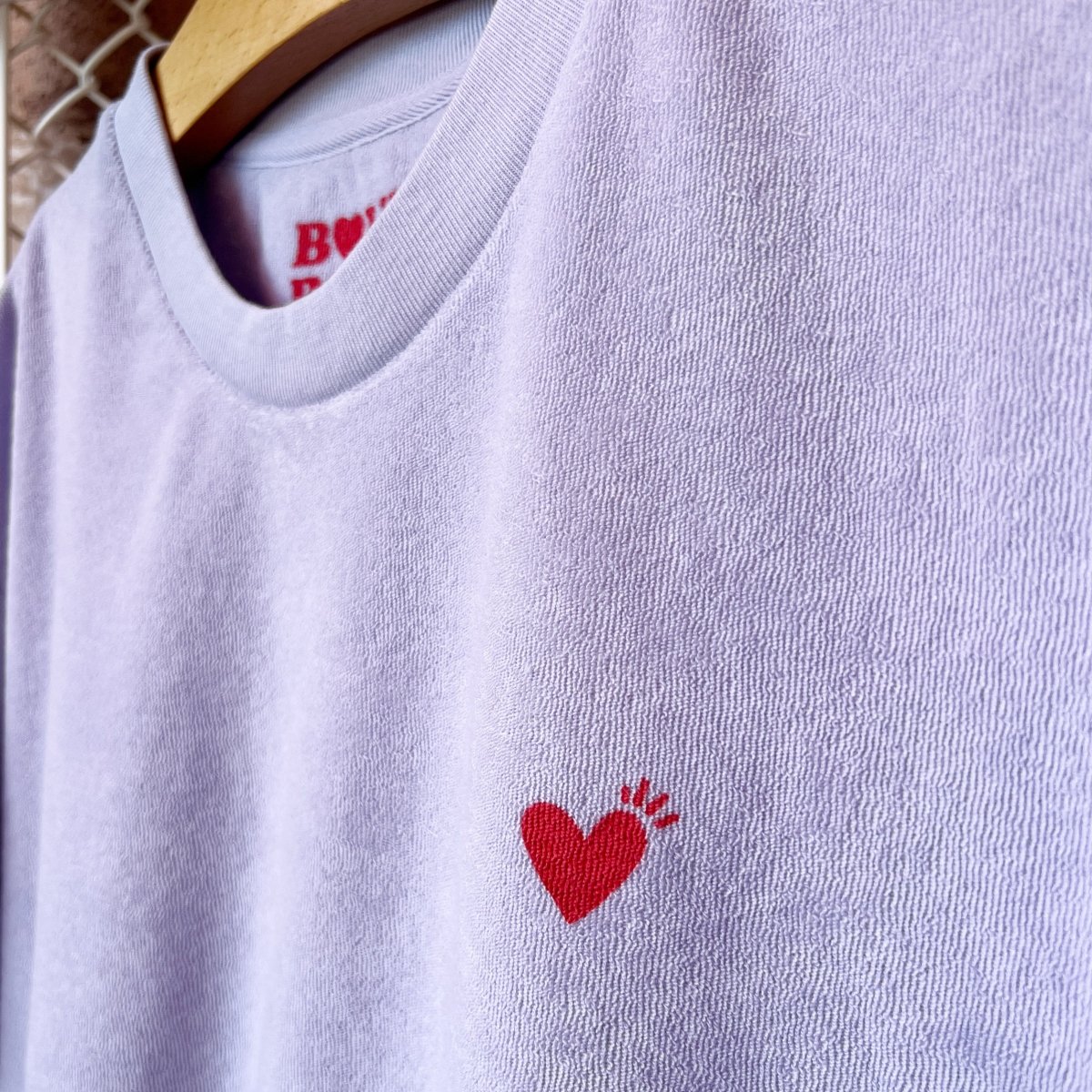 Frottee Love - Woman Boxy-Shirt Lavendel
