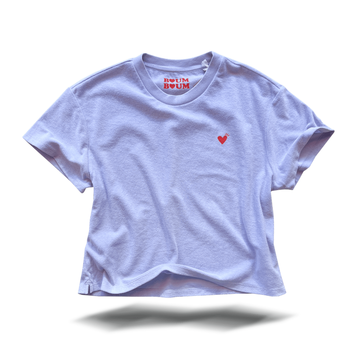 Frottee Love - Woman Boxy-Shirt Lavendel