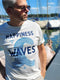 Happiness comes in Waves - Relax Cut Offwhite