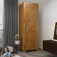 NATURA Kleiderschrank 1-Türig mit Regale Massivholz