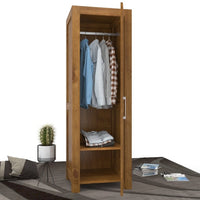 NATURA Kleiderschrank 1-Türig mit Kleiderstange Massivholz