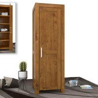 NATURA Kleiderschrank 1-Türig mit Regale Massivholz